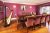 Pink Dining Room with harp